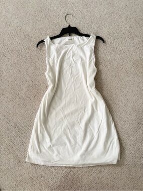 Sleeveless White Mini Dress by Unbranded